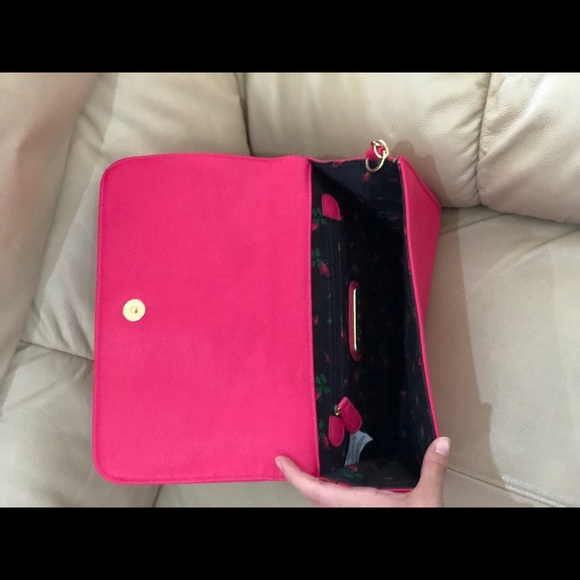 Betty Clutch Natural Hot Pink